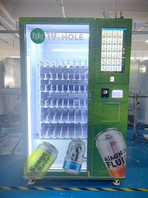 Máquina de venda de lanches de vidro duplo com tela sensível ao toque de 21,5 polegadas e 6 andares * 10 slots