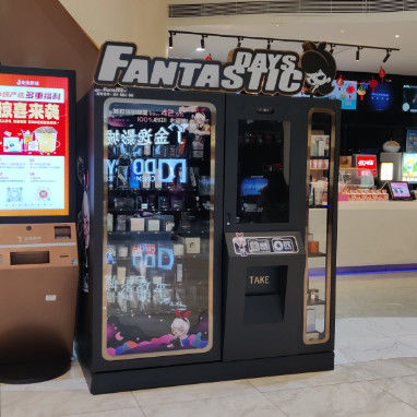 Internet 4G / WIFI / LAN Customize máquina de venda automática Capacidade 7 andares * 12 slots Sem sistema de refrigeração