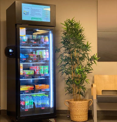 Máquina de venda de frigoríficos inteligentes para produtos congelados sorvete gelo cubos de gelo intervalo de temperatura ajustável operação remota