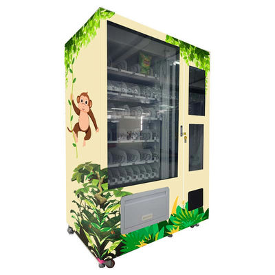 Máquina de venda automática de alimentos para animais de capacidade de 270-540 PCs, com tela sensível ao toque e instruções passo a passo