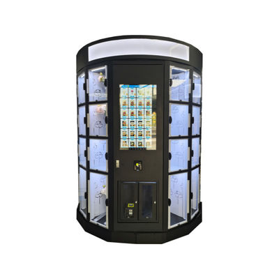 Máquina de venda de flores diárias com logotipo de caixa de luz personalizado 15 ° C para buquês de flores frescas