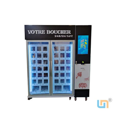Máquina de venda de caixotes congelados de capacidade personalizável com refrigerante R290 eficiente -22°C~20°C para venda de carnes e frutos do mar congelados