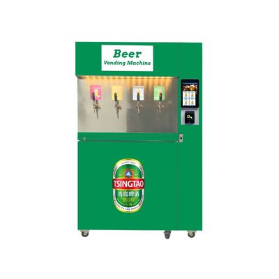 Máquinas automáticas de autoatendimento de tela sensível ao toque de 10 polegadas com 4 opções de cerveja