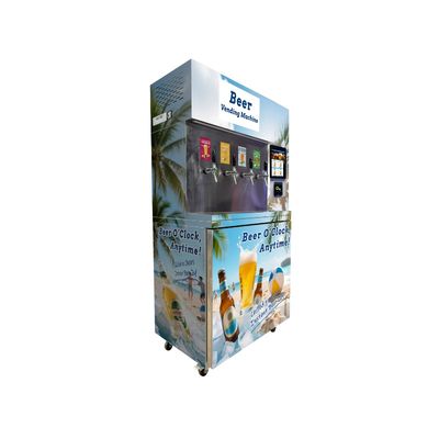 Cartão SIM 4G/LAN Máquina de venda de cerveja fria W97*D66*H205 Cm para acessibilidade à Internet