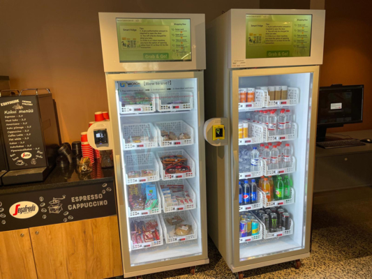 Kit de máquina de venda automática de inteligência artificial para conversão de geladeira com leitor de cartões