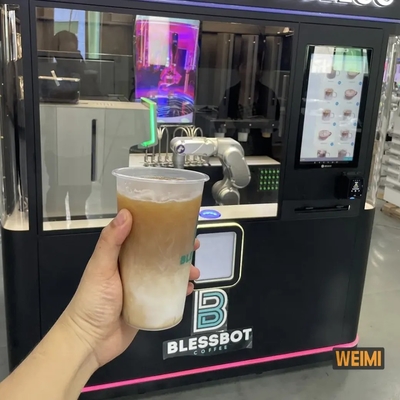 Máquina automática de venda de café robô barista para bebidas recém-preparadas