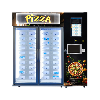 Máquina de venda de pizza de 40 caixotes com prateleira de microondas -22°C a 20°C