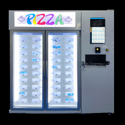 Máquina de venda de pizza de 40 caixotes com prateleira de microondas -22°C a 20°C