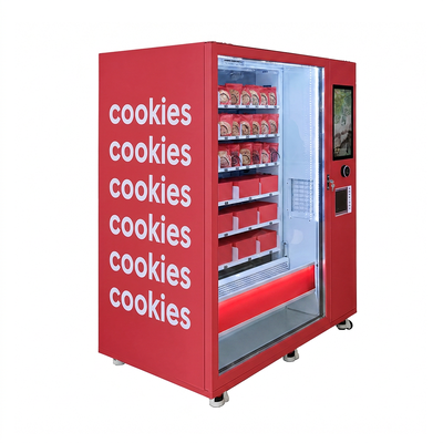 Máquina de venda automática de biscoitos acionada por transportador com quiosque de elevação inteligente: Máquina de venda automática de padaria automatizada de última geração