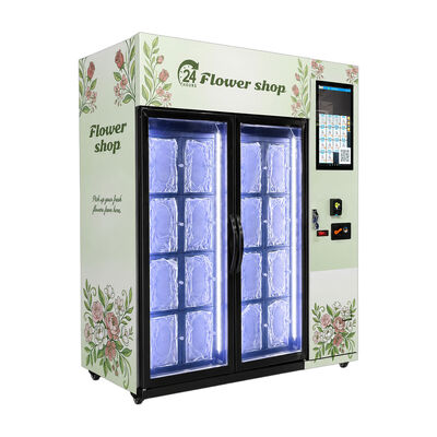 Máquina de venda automática de flores projetada para facilitar a venda de flores por autoatendimento 24 horas por dia em locais de alto tráfego, aeroportos e shoppings