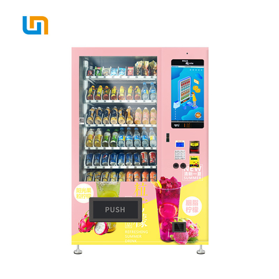 O leite inteligente do cartão de crédito bebe a tela alaranjada de Juice Vending Machine With Touch, tela táctil popular que vende, mícron