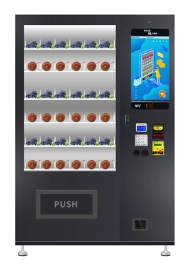 Máquina de venda automática do alimento e da lancheira com a porta de vidro moderada dobro, sistema de pagamento para cada país disponível, mícron