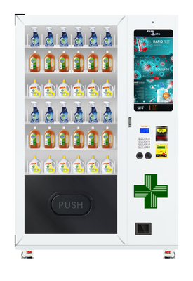 Máquina de venda automática do PPE dos Sanitizers da mão tela táctil de 22 polegadas, capacidade grande da máquina de venda automática Cashless