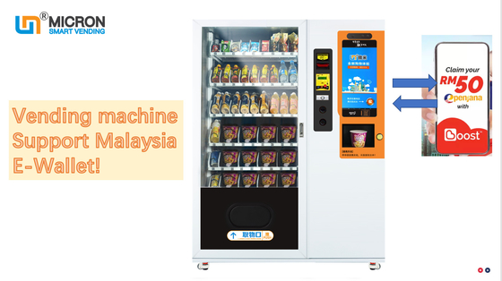 Canais ajustáveis da máquina de venda automática 10 automáticos de Saland do fruto, máquina de venda automática robótico da grande capacidade, mícron
