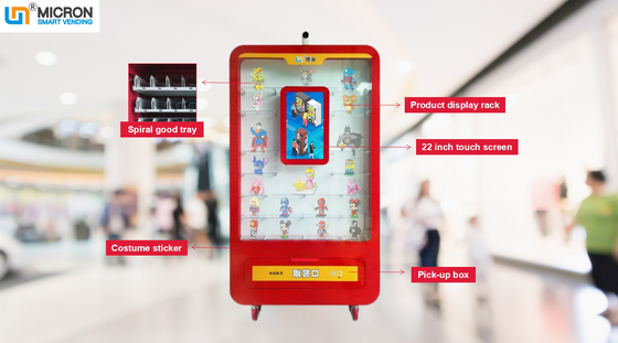Arca e tela táctil feitos sob encomenda de Smart Toy Vending Machine With Display do mícron da máquina de venda automática