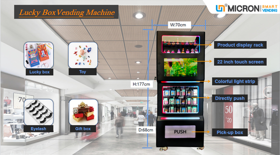 Tela táctil Mini Blind Box Vending Machine de 21,5 polegadas com sala de exposições