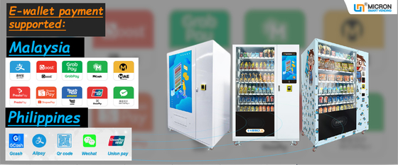 Máquina de venda automática WM0-WE POP com pagamento de carteira eletrônica Micron Smart Vending Machine Na Malásia