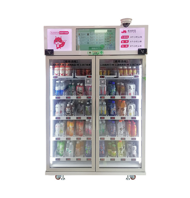 WIFI 4G Geladeira inteligente Máquina de venda automática de frutas, lanches e bebidas em supermercado