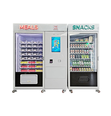 Máquinas de venda automática do alimento de petisco para a venda com a máquina de venda automática de Smart do mícron do tela táctil da refrigeração