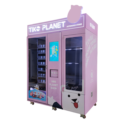 662 capacidade Lucky Box Toy Vending Machine com a porta de vidro moderada dobro