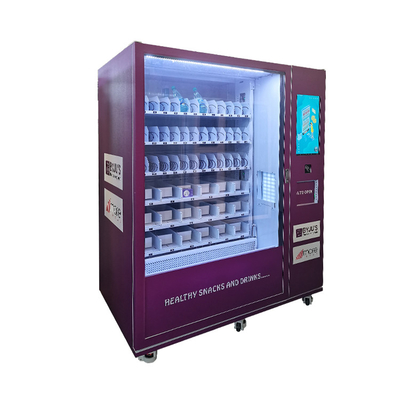 Máquina de venda automática do alimento de petisco do tela táctil de 22 polegadas com sistema do elevador